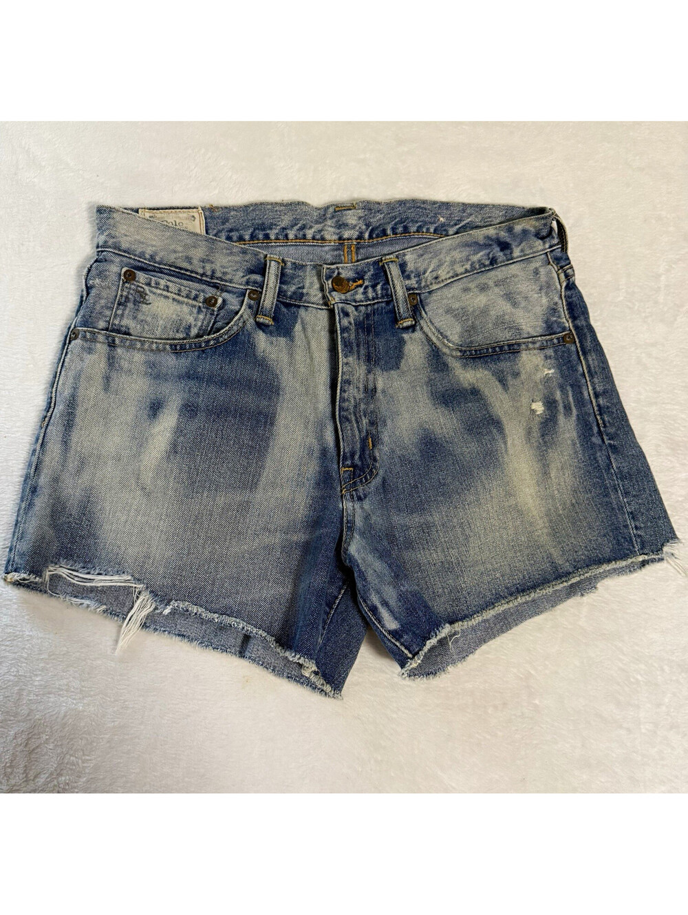 Polo Ralph Lauren Crosby Shorts Women’s 28 Acid Wash Distressed Denim Cutoff